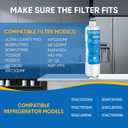 PUREPLUS BORPLFTR50 Replacement for Bosch 11025825 Ultra Clarity Pro Refrigerator Water Filter, Compatible with 12033030, 12028325,11025825, BORPLFTR55, WFC100MF, B36CT80SNS, B36CL80ENS, 2Pack