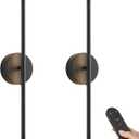 Battery Operated Wall Sconces, Dimmable Wall Sconces Set of Two, 350Rotate, 3000K LED Black Wireless Wall Light for Living Room, Bedroom,Hallway, 20.4 Inch (2 Pack)