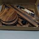 GEEBOBO 5 Tiered Tall Plant Stand for Indoor, Wood Plant Shelf Corner Display Rack, Multi-tier Planter Pot Holder Flower Stand for Living Room Balcony Garden Patio (Walnut)