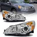for 2010 2011 2012 2013 2014 Legacy/Outback Headlights Assembly Compatible with 2010-2014 Subaru Legacy/Outback Chrome Housing Clear Reflector Replacement Driver and Passenger Side