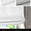 No Tools No Drill Cordless Roman Shades for Indoor Windows 100% Blackout, for Window Size 31" W × 48" H White