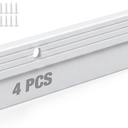 FoldTier 4 Pcs Door Sweep for Bottom of Door, 2 x 36 Inch Aluminum Rubber
White Weather Stripping Bottom Seal for Exterior & Interior Doors, Commercial Door Draft Stopper for Dust & Cold Air Blocking