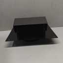 8 Inch Roof Vent Cap Bathroom Exhaust Roof Vent with Damper & Sealed Screen, Removable Ventilation System for Dryer with Bottom Extension Pipe, Black Surface Coating, Waterproof (8 inch)
