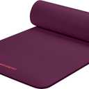 Retrospec Solana Yoga Mat Thick 1/2in Non-Slip Workout Mat with Nylon Strap - 72x24in Exercise Mat for Pilates, Stretching & Fitness - BPA Free, Easy Clean (Boysenberry)