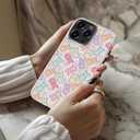 Goodon for iPhone 15 Pro Case, Cute Preppy Floral, MagSafe Compatible