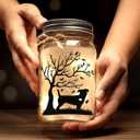 Pawfect House Gifts Once by My Side Forever in My Heart Mason Jars Night Light, Dog Memorial Gifts for Loss of Dogs, Pet Loss Gifts, Dogs Keepsake Memorial, Dog Passing Away Gift for Pet Lovers