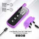 Dog Shock Collar - 2600FT Dog Training Collar with Remote, 3 Modes(Beep/Vibration/Shock), Security Lock, IP68 Waterproof Rechargeable E-Collar for 10-120lbs All Breeds (Purple)