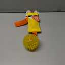 Outward Hound Fire Biterz Tugz Yellow Llama Durable Firehose Dog Tug Toy with Squeaking Ball