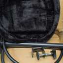 Cat Desk Bed, Heavy Duty Steel Clamp-On Various Desktops, Machine Washable Reversible Cat Beds for Large & Kitten, 360 Rotating Height Adjustable, Indoor Cats Nest Furniture Supports 45lbs, Black