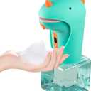 Dinosaur Automatic Soap Dispenser, Auto Foaming Touchless Hand Soap Dispenser for Kids, IPX6 Waterproof Cute Foam Sanitizer Dispenser for Bathroom Countertop, 8.7oz/250ML (Battery Type)