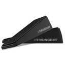 Strongest Home Door Stopper, Heavy Duty Door Stop Wedge Made of Premium Quality Zinc and Rubber Suits Any Door, Any Floor. Plus 2 Self Adhesive Wall Protectors (Black, 2 Pack)