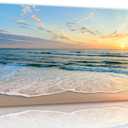 Sunset Ocean Beach Canvas Wall Art Living Room Ocean Picture Coastal print poster Blue Seascape Theme wall decor Modern Coastal Seascape Painting Seaside Artwork for Home Bedroom Framed