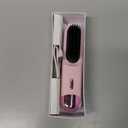 Go Brush Pro for Short Hair Hair Straightener Brush Cordless & Portable with 300M Negative Ions, 4 Temps Fast Heating, Game Day Ready Styling Tool for Watch Parties, Travel & Daily Use Nude Pink