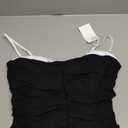 Women Sexy Y2k Double Lined Shelf Bra Tank Top Dressy Crop Corset Camisole Top with Built in Bra for Date Night Club (Small, Black)