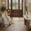 Valenrug 9x12 Area Rug, High Low Pile Washable Rugs for Living Room Beige