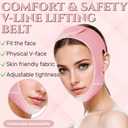 ROWMATE V Line Lifting Mask Chin Strap for Sleeping, V Line Lifting Mask for Women,Jaw Exerciser, Medium, Pink