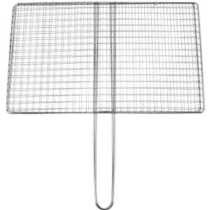 BESPORTBLE Fish Grill Basket, Fish Grilling Basket for Outdoor Stainless Steel Folding Grill Accessories Grill Basket for Bar Camping Picnics Parties