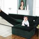 Stretch Sofa Slipcover L Shape Sofa Covers for Sectional Sofa Set,Couch Covers Chaise Lounge Covers for Dogs Pets Kids,Furniture Protector Covers for 3 Cushion Couch for Living Room(Green,3+3 Seat)