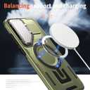 PASNEW S25+ Plus Case Wireless Charging,S24+ Plus Camera Cover,Multi-Layer Military Heavy Duty Full Body Rugged Shockproof Protective Hard Shell for Samsung Galaxy S25Plus 6.7",Olive Green