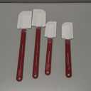 Norme 4 Pcs High Temp Silicone Spatulas Heat Resistant Rubber Spatula Commercial Silicone Scraper with Handle for Kitchen Cook Baking Mixing Utensil, Dishwasher Safe (10 Inch,14 Inch)