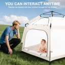 Bend River Portable Baby Playpen with Canopy, Infant Play Yard, Beach Tent, Mosquito Net for Indoor and Outdoor (Beige)