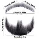 Fake Beard Realistic Mustache Full Hand Tied Goatee Facial Hair Adults Men Lace Invisible False Beards for Halloween Dressing Entertainment Drama Party Movie Makeup (Black)
