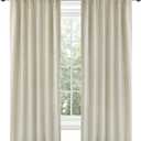 Deconovo Blackout Curtains, Thermal Insulated, W52 x L63 2 Panels, Back Tab, Machine Washable, Room-Darkening Drapes for Bedroom/Living Room Light Beige