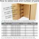 NECILO Cabinet Pocket Door Slides 24 Inch, Sliding Cabinet Pocket Door Hardware, Full Extension Ball Bearing, Space Saving Top/Side Mount for Cabinet Doors Wardrobes Closet Pantry, 1 Pair