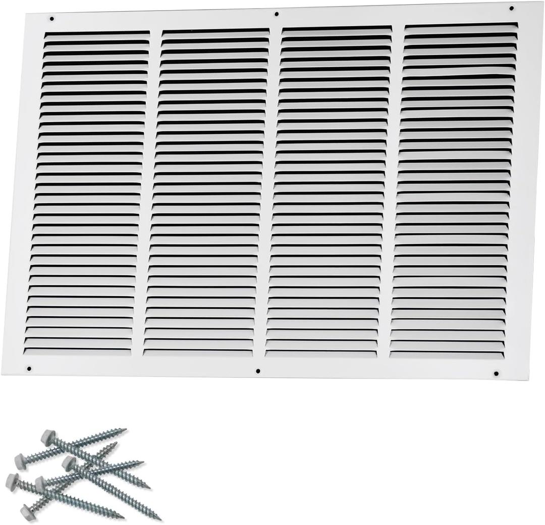 Howeall 24"W x 16"H [Duct Opening Size] Steel Return Air Grille, Air Return Vent Cover for Ceiling and Sidewall - HVAC Air Vent Covers - [Outer Dimensions: 25.75"W x 17.75"H]
