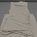 BTFBM Women's Ruched Bodycon Dress Summer Casual Sleeveless Lightweight Back Slit Elegant Club Party Cocktail Maxi Dresses
 Size M