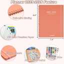 3 x Monthly Planner 2025-2026 (7.4'' x 9.6''), Jul 2025-Dec 2026, 18 Months Calendar Planner, 2025 Academic Yearly Agenda Planner with Bookmark & Pocket, Perfect for School, 120GSM Paper, Pink