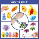 TOAPER 200PCS Prefilled Easter Eggs with Toys, Easter Party Favors, Easter Basket Stuffers, Easter Egg Hunt Prizes, Bulk Plastic Easter Eggs Gifts for Kids Classroom