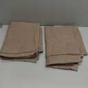 Joywell Light Brown Back Tab Rod Pocket Linen Curtains 63 Inches Long 2 Panels for Living Room Bedroom Neutral Boho Farmhouse Rustic Light Filtering Semi Sheer Curtains Window Treatment 52x63