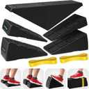Squat Wedge - Squat Wedge Block 520 LBS Weight Capacity - Slant Board for Calf Stretching - Calf Stretcher Slant Board - yoga blocks (Black)