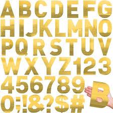 88 Pcs 8 Inch Large Gold Letter Stickers, Big Vinyl Alphabet Stickers Numbers for Backdrop Wall, SelfAdhesive Sticker for Decor Party, Classroom, DIY Craft
