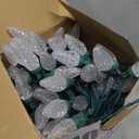 C9 LED Christmas Lights Outdoor, 72 FT 110 LED C9 String Lights, 8 Modes & Timer Connectable Waterproof for Christmas Tree Light Indoor Outdoor Roofline Patio Garden Yard Xmas Decoration, White 2 Pack