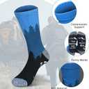 ANOTION Funny Hiking Socks for Men & Women - Moisture Wicking Lightweight Compression Socks,Women Hiking Socks Summer