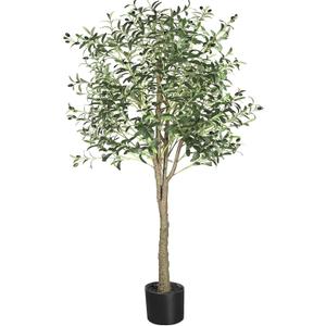 YOLEO 6FT Tall Artificial Olive Tree Faux Silk Plant for Home Office Indoor Decor Fake Olive Tree with Lifelike Olive Leaves