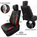 Toyota Tundra Seat Covers Crew Max Double Cab SR SR5 2022 2023 2024 2025 2026, Waterproof Custom Fit Car Seat Cover Full Set, Black Red(Not Compatible with legrest)