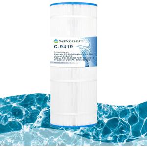 Savener C-9419 CC200 Pool Filter Cartridge, Replaces Pentair CC200, R173217, 160318, PAP200, Unicel C-9419, Filbur FC-0688, AK-8005, 29902, Predator 200, 200 Sq. Ft, 1 Pack