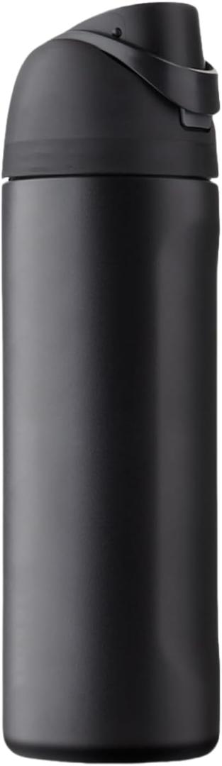 24oz Insulated Tumbler with Lid & Reusable Straw, Leakproof Stainless Steel Vacuum Cup for Hot/Cold Drinks, Portable Travel Mug/Office/Travel/Sports (Black,19oz)