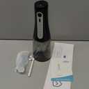 Cordless Water Flosser for Teeth Cleaning Pick, U-Shaped Flossing Head for 360 Deep Clean, 5 Modes & 9 Jet Tips, IPX7 Waterproof, Rechargeable & Portable Oral Irrigator for Travel, 350ML Large Tank (Black)