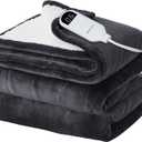 Bedsure Electric Blanket Full Size - Soft Flannel Heated Blanket, Fast Heating with 10 Time Settings & 6 Heat Settings, Warm Gift for Grandma (72x84 inches, Dark Grey)