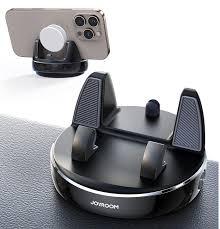 JOYROOM Car Phone Holder Mount, 360 Adjustable & Avoid Sun Glare Phone Holder for Car, Slip Free Spring Snap Design Dashboard Phone Stand, Compatible with Smartphones, GPS Devices