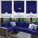 Patelai 14 Pcs Waterproof Outdoor Patio Cushion Covers Replacement 24 x 24 UV Proof Wicker Sofa Sectional Seat Slipcovers for Rattan Sectional Set Supplies, Covers Only (Midnight Blue)