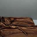 Vonty Satin Sheets King Silky Soft Satin Bed Sheets Brown Sheet Set, 1 Deep Pocket Fitted Sheet + 1 Flat Sheet (76x 80)