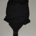 SHAPERX Women's Seamless Shapewear Bodysuit Tummy Control Body Shaper Waist Snatching Body Suit, Size L/XL (Black)