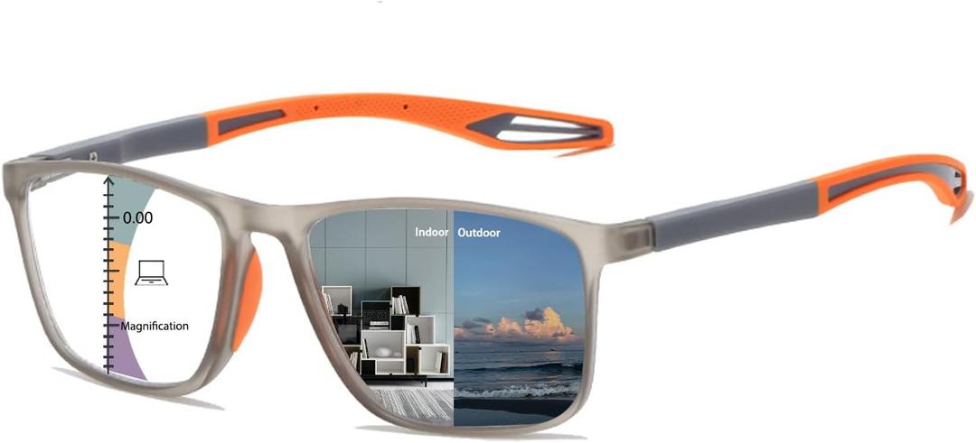 Multifocal Progressive Transition Photochromic Reading Glasses Blue Light Blocking Multifocus Readers Spring Hinge