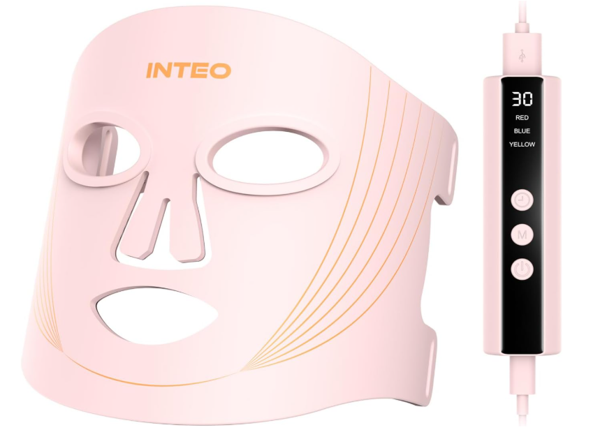 ed Light Therapy for Face, 3 Modes Portable Led Face Mask Light Therapy with Remote, Near-Infrared 850 Red Light Therapy Mask with Timing Function, Red Light Therapy at Home 180 LED Beads