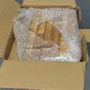 WOPITUES Wood Floating Shelves Set of 6, Shelves for Wall Decor, Farmhouse Shelf for Bedroom, Bathroom Storage Shelves, Book Shelves for Living Room - Rustic Brown (16.5 Inch)